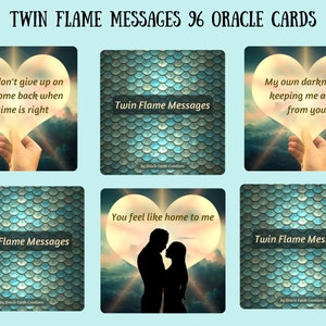 NEW!! 96 Twin Flame Messages Printable Digital Love Oracle CARDS ...