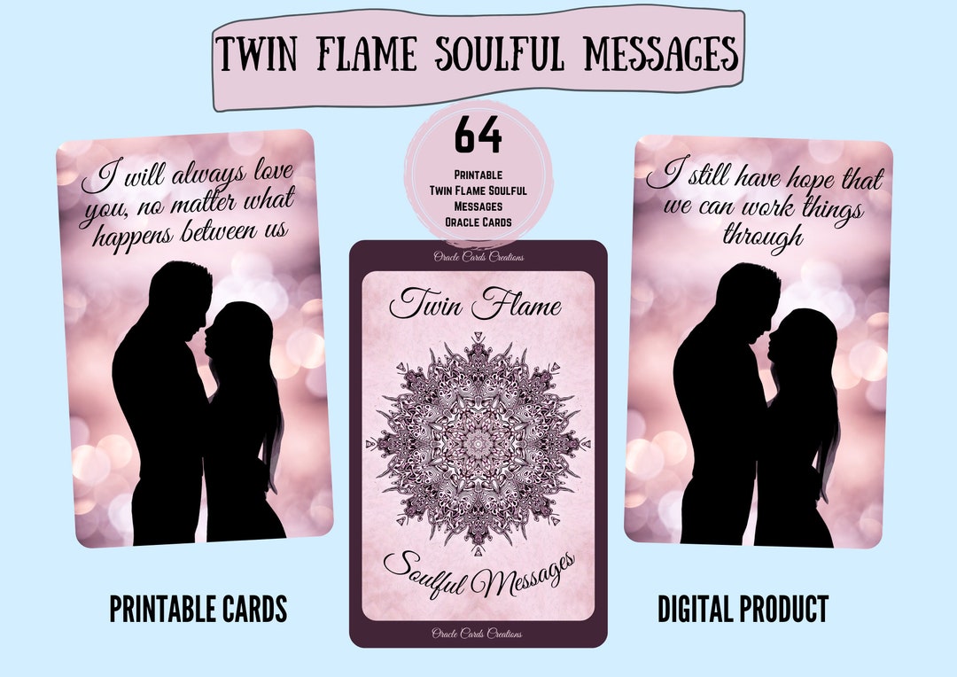 NEW!! 64 Twin Flame Soulful Messages Printable Digital Guidance Love ...