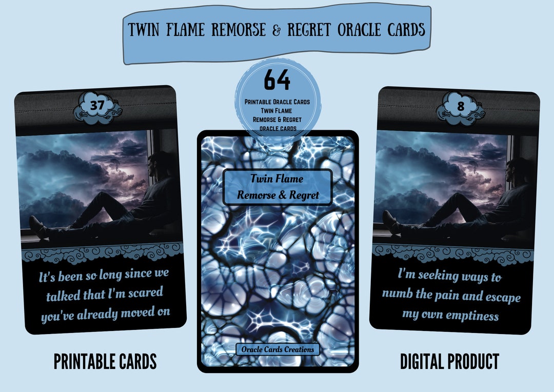 NEW!! 64 Twin Flame Remorse & Regret Messages Printable Digital Love ...