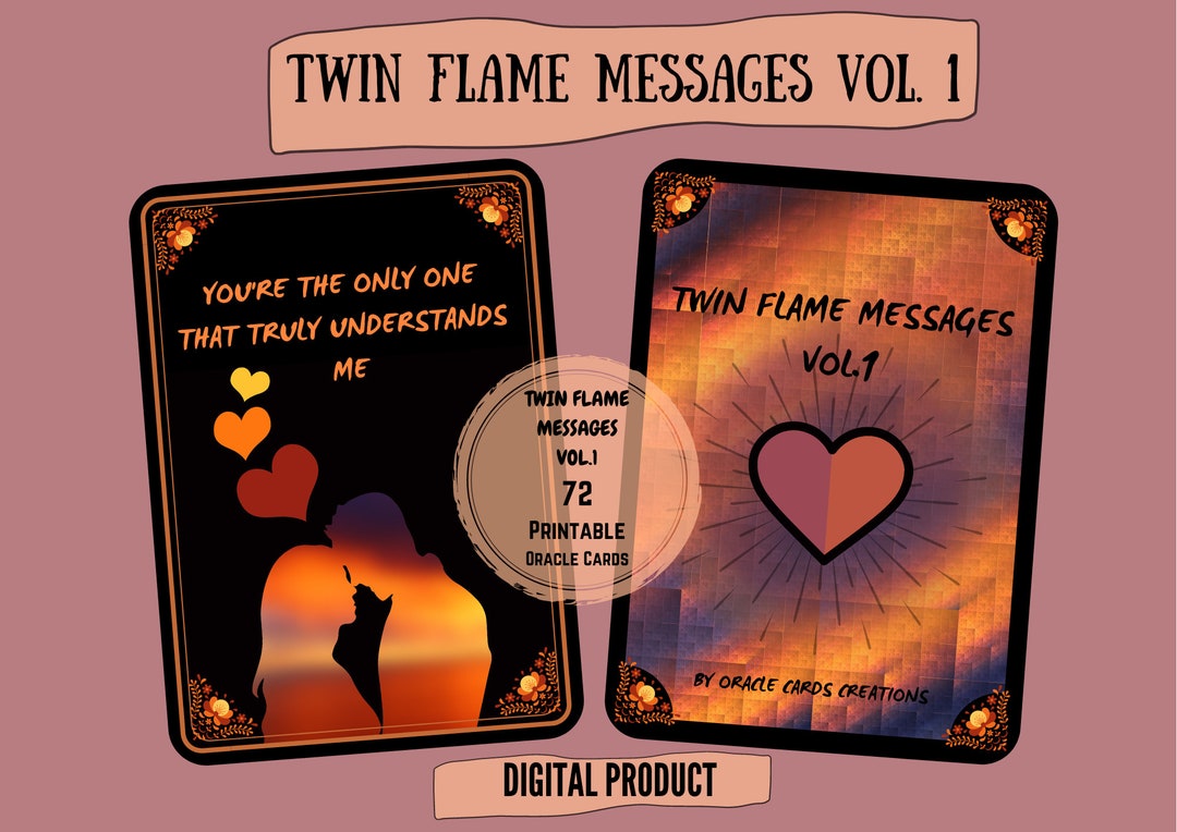 NEW EDITION!! 72 Twin Flame Messages Vol.1 Printable Digital Love ...