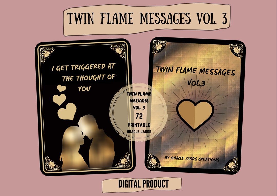 NEUE AUFLAGE!! 72 Twin Flame Messages vol.3 Druckbare Digitale Liebe ...