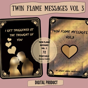NEUE AUFLAGE!! 72 Twin Flame Messages vol.3 Druckbare Digitale Liebe Orakel KARTEN Sofortiger Download Beziehungsführung Ratschläge Tarot Seelenverwandter