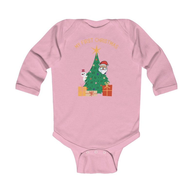 My First Christmas Bodysuit 1st Christmas Baby Romper-Newborn-1st Christmas Outfit Christmas Tree-Santa Father Christmas-Infant Bodysuit