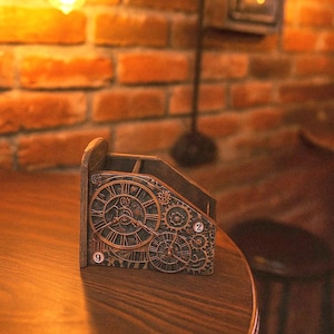 TV remote control holder, mobile phone holder, business card holder, pen holder, holder, storage box for TV remote controls, steampunk