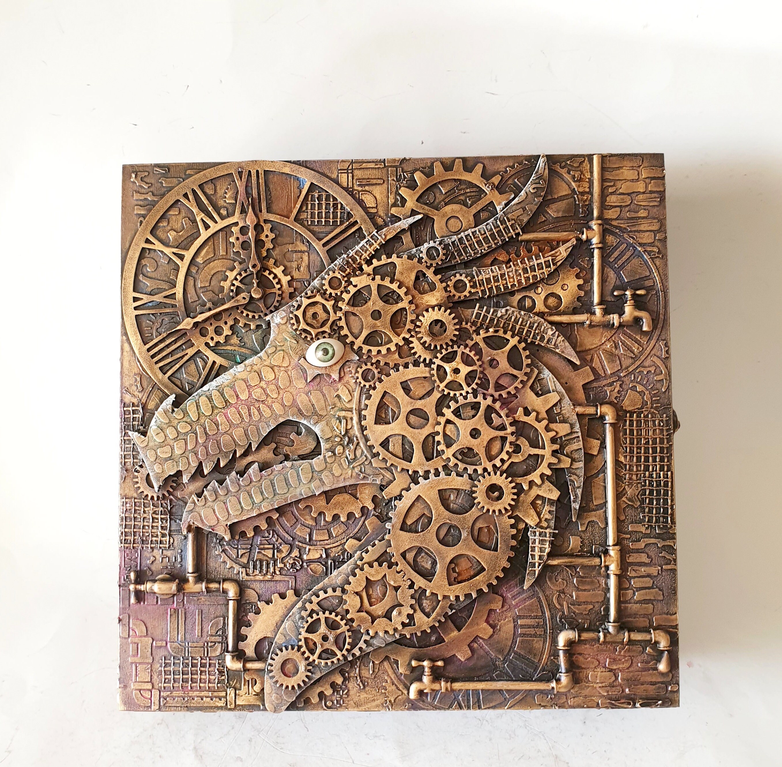 Gabinete de medicina steampunk grande exclusivo gabinete de | Etsy