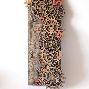 Exklusiver Steampunk-Schlüsselhalter, Schlüssel, Schlüsselaufbewahrung, Schlüsselbrett Steampunk