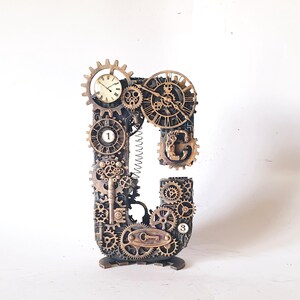Decoración de mesa Steampunk Decoración del hogar Decoración Steampunk Letra Steampunk de doble cara