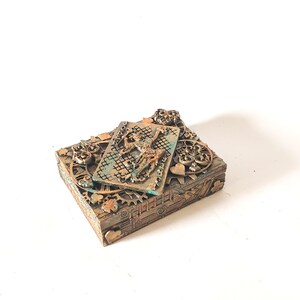 Caja de regalo exclusiva Steampunk, caja de cartas, caja de regalo de madera, caja de naipes con dos compartimentos Joker
