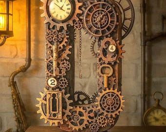 Decoración de mesa Steampunk Decoración del hogar Decoración Steampunk Letra Steampunk de doble cara