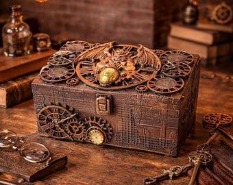 Gabinete de medicina steampunk grande exclusivo, gabinete de primeros auxilios, botiquín de primeros auxilios, gabinete de boticario