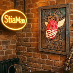 Exclusive steampunk handmade on canvas, steampunk 3D wall pictures, steampunk wall decoration handmade