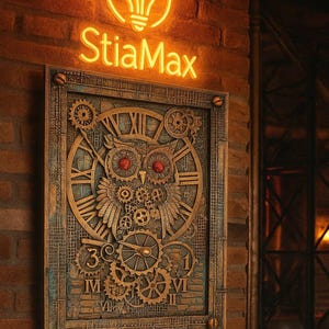 Exclusive steampunk handmade on canvas, steampunk 3D wall pictures, steampunk wall decoration handmade
