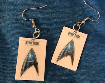 Star Trek Spock Live Long & Prosper ENAMEL STUD EARINGS APPROX.1/2" in Gift Box