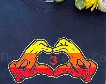 Camisa de los Houston Astros/Camiseta de los Houston Astros/Camisa de los Astros 2022/Jeremy Pena Heart Hands/Jeremy Pena Astros/camiseta de béisbol/Camisa de los Astros/camiseta de la MLB