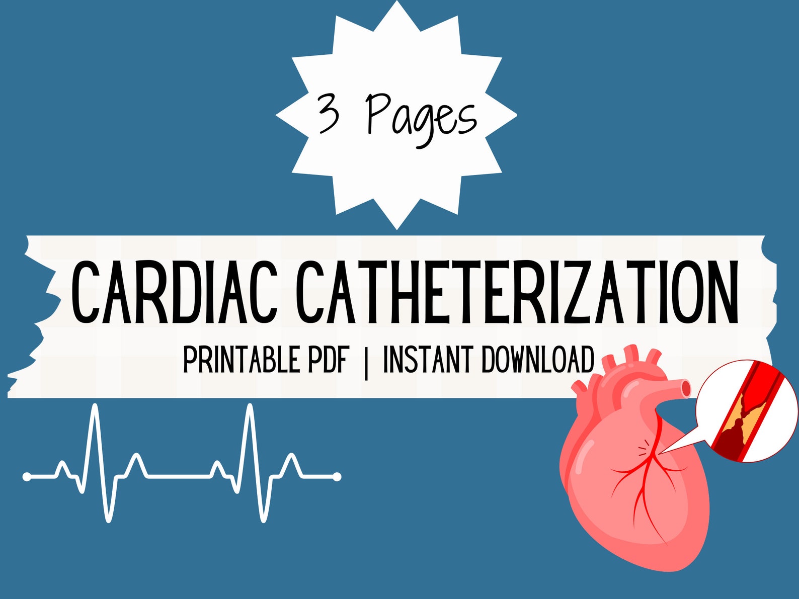 Cardiac Catheterization Digital Notes STEMI EKG Nursing Notes Nursing