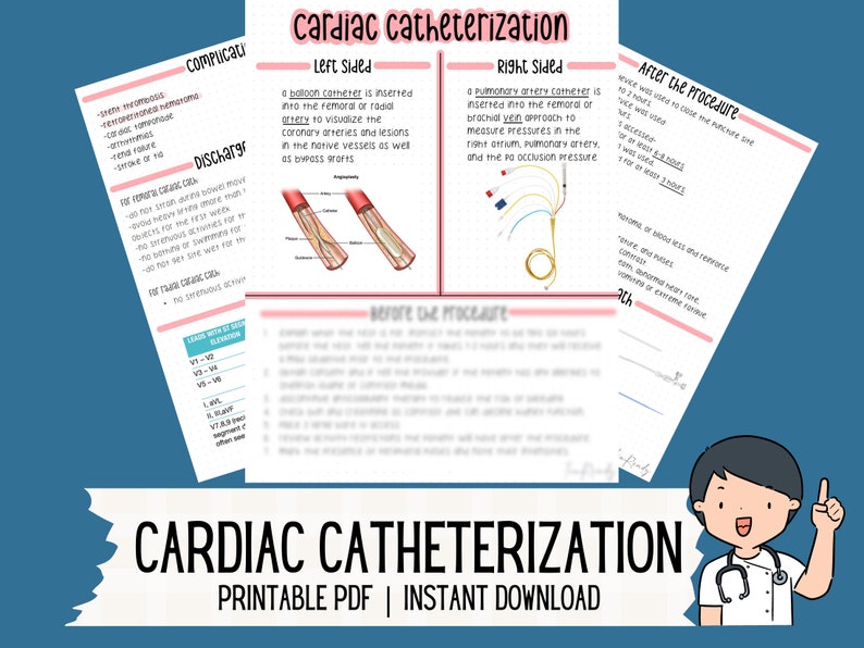 Cardiac Catheterization Digital Notes STEMI EKG Nursing Notes Nursing