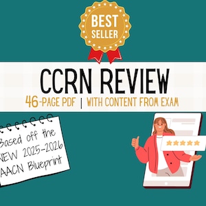 New 2025-2026 CCRN Complete Review Study Guide | AACN Critical Care Certification | ICU Nursing Notes | Hemodynamics | Instant Download
