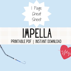 Impella Device Nursing Notes | Critical Care Study Guide | ICU Cheat Sheet | One Page Nursing Notes | CVICU Notes | Hemodynamics Instant PDF