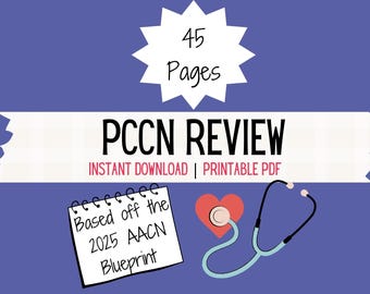 PCCN Complete Review Study Guide | AACN Blueprint | Progressive Care Certification | Nursing Notes | Instant Digital Download PDF