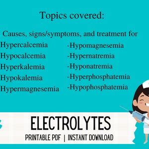 Electrolyte Imbalances Study Guide | Nursing Study Guides | CCRN Review ...