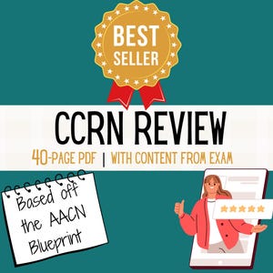 Guida completa di revisione CCRN / Certificazione di terapia intensiva AACN / Appunti di infermieristica in terapia intensiva / Guida allo studio di emodinamica / Blueprint / Download immediato