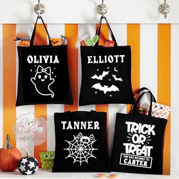 Personalized Halloween Bag, Glow in the Dark, Trick or Treat Bag