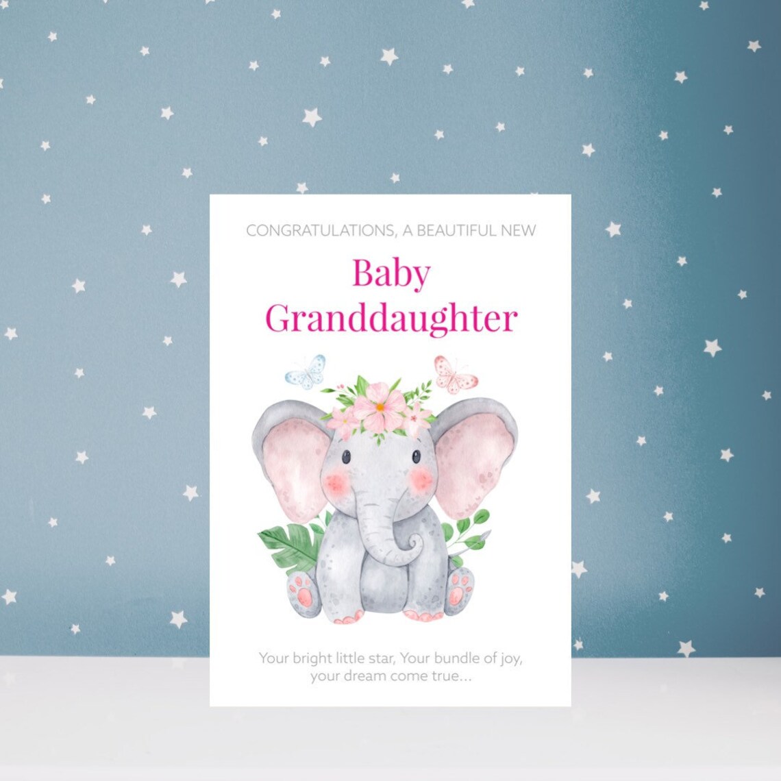New Baby Granddaughter Card for the Grandparents Gran Grandad - Etsy