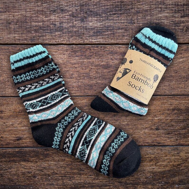 Winter 23 Bamboo Socks - Icy Night - Eco Friendly Vegan Gifts