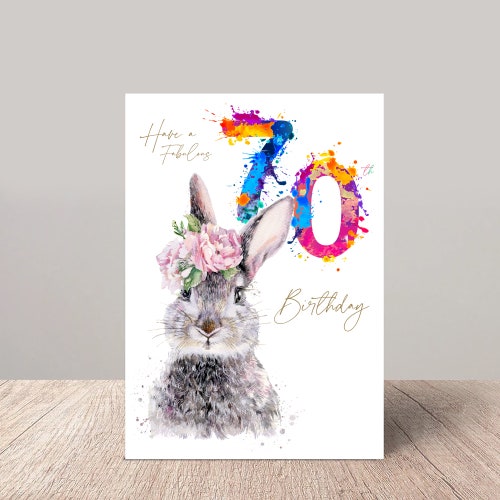 Personalised 70th Birthday Card Papercut Floral Design Card | Etsy