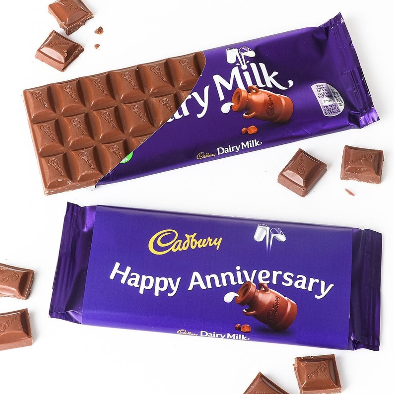 Cadburys Happy Anniversary Dairy Milk Chocolate Bar Etsy
