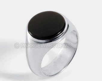 Natural Black Onyx Ring | Round Black Onyx Ring |Statement Ring |Vintage Style Ring |Black Onyx Engagement & Wedding Ring |Thanksgiving Ring