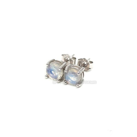 Moonstone 925 silver earrings Sparkle Studs Goldsmith Jewelry Stone Handmade Nature Natural Gemstone Oval Earring