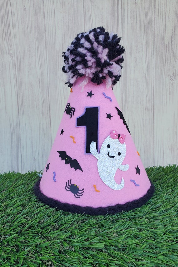Halloween first birthday-Halloween birthday hat-Spooky girly decor -Little boo birthday-Halloween birthday-Halloween birthday decorations
