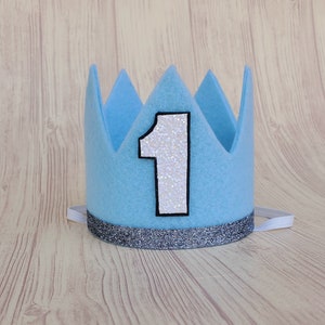 First birthday hat- First birthday crown-1/2 Birthday Crown-birthday boy outfit-Toddlers birthday party-Felt hat-1st birthday decorations