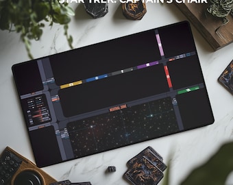Star Trek: Captain's Chair Playmat - Neoprene - Board Game Mat - Market & Captain