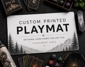 Custom Playmat, Personalized TCG Playmat with Zones, MTG Playmat, Custom Desk Mat, Gaming Mouse Pad, Gift for Gamer, One Piece Playmat