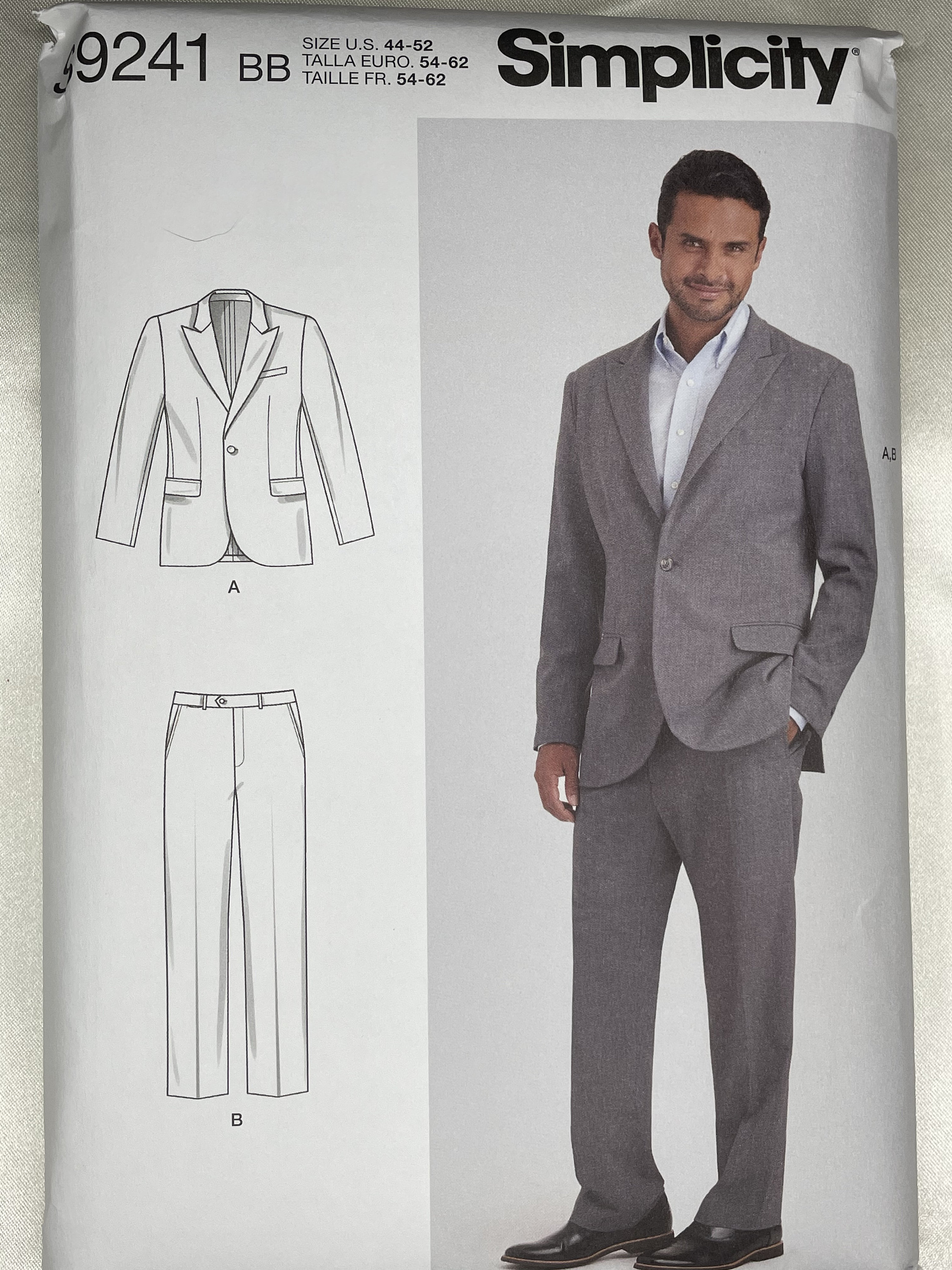 Simplicity 9241 Men's Suit Sewing Pattern Etsy Singapore