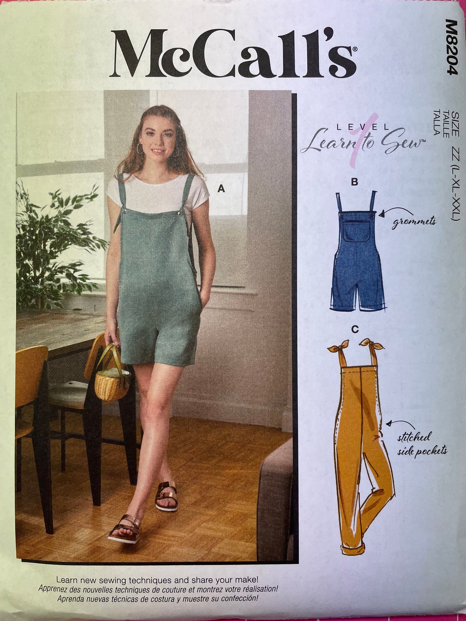 McCalls Sewing Pattern 8204 Misses' Overalls Etsy