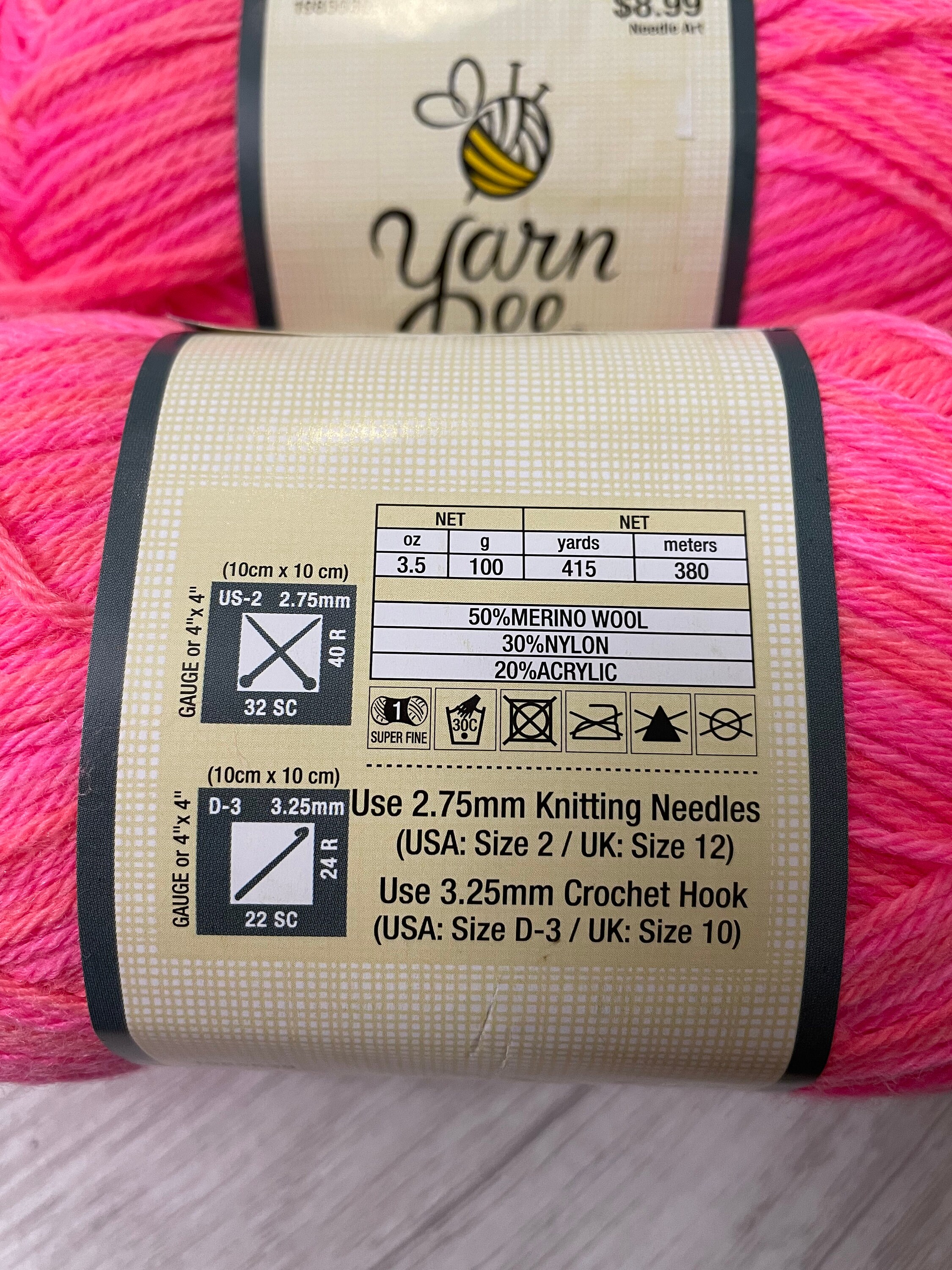 Yarn Bee Color Idyll Wool Blend Yarn Neon Watermelon Etsy