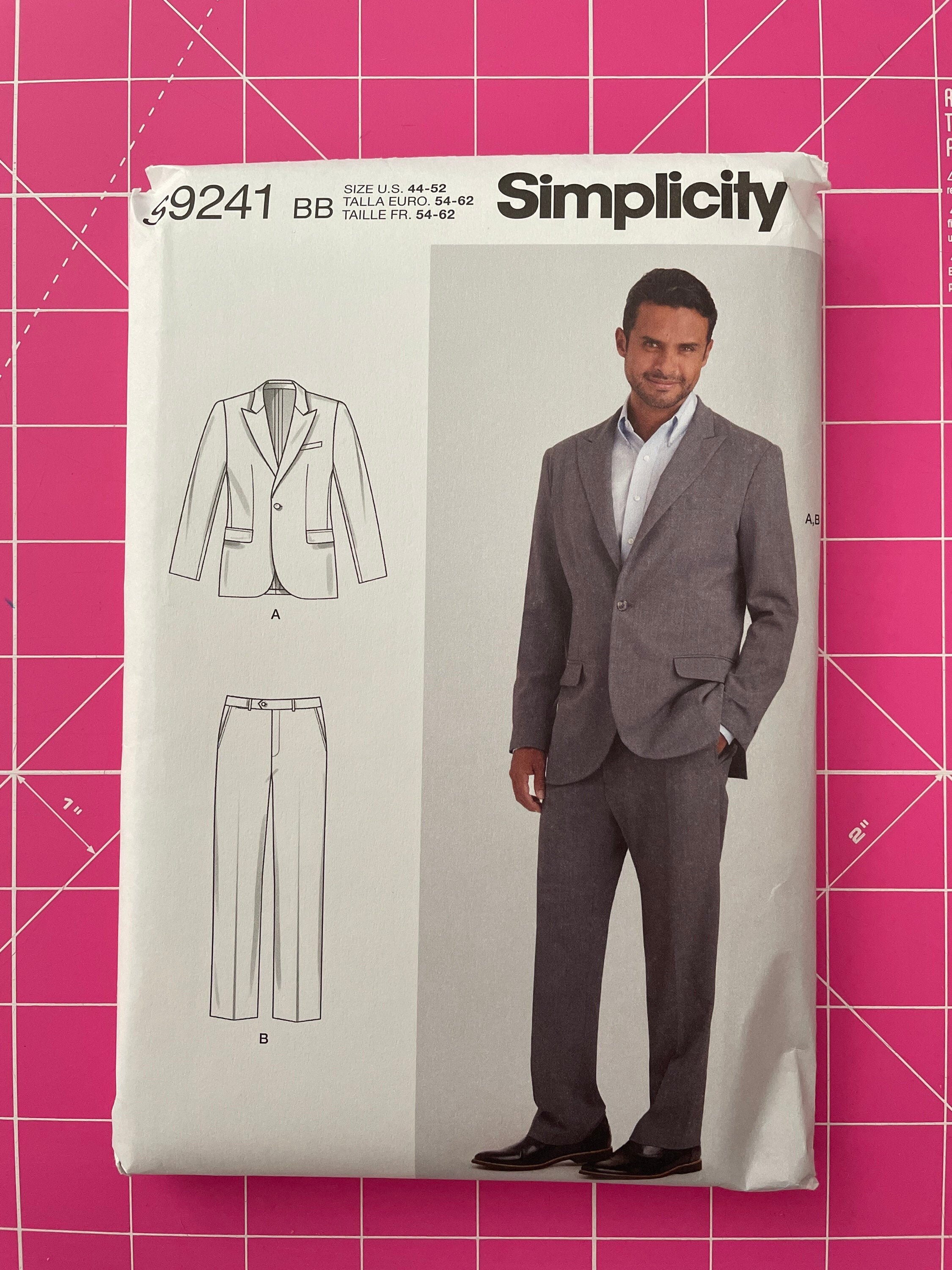 Simplicity 9241 Men's Suit Sewing Pattern Etsy Singapore