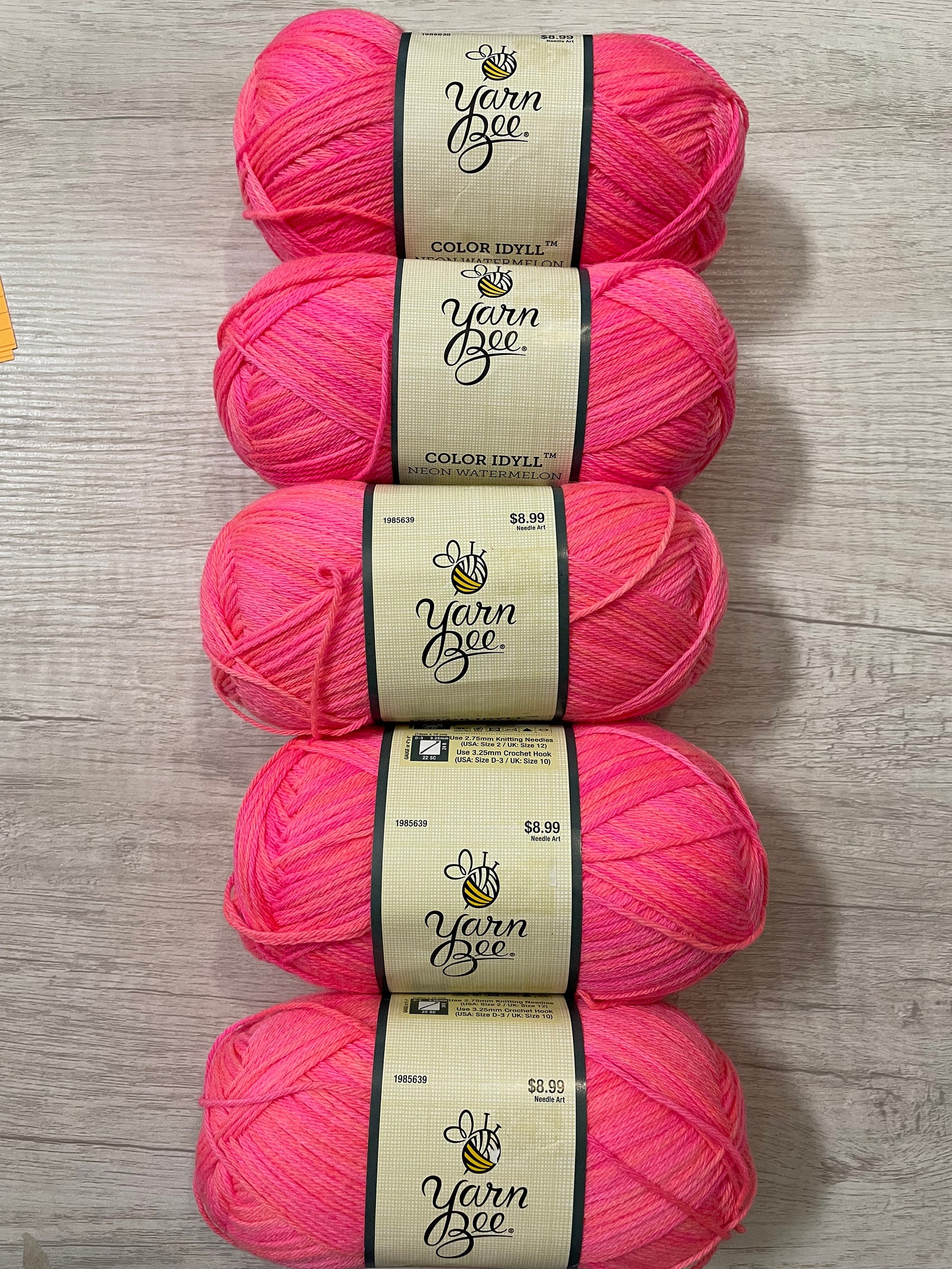 Yarn Bee Color Idyll Wool Blend Yarn Neon Watermelon Etsy