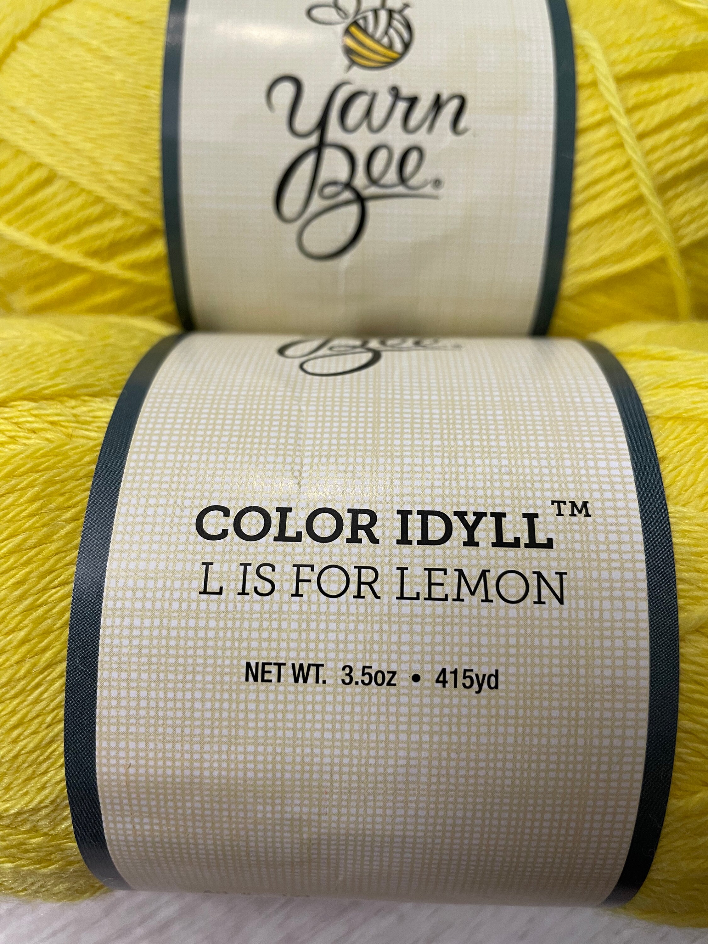 Yarn Bee Color Idyll Wool Blend Yarn L is for Lemon Etsy