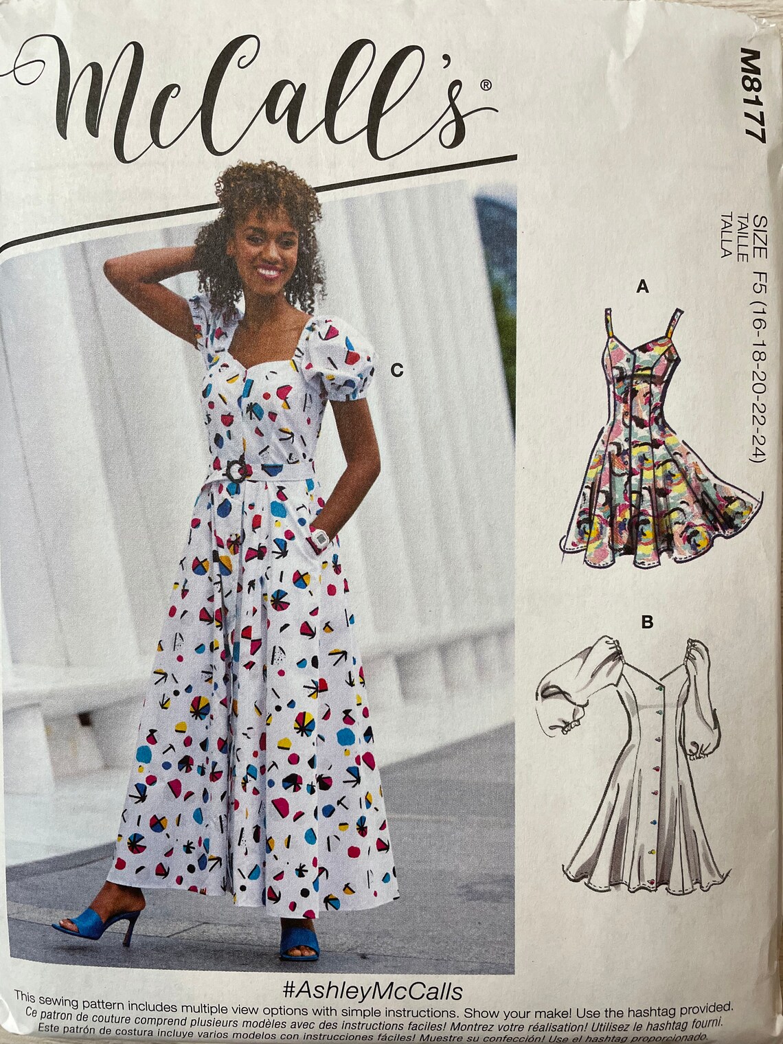 McCall's Sewing Pattern 8177 Misses' Dresses Etsy