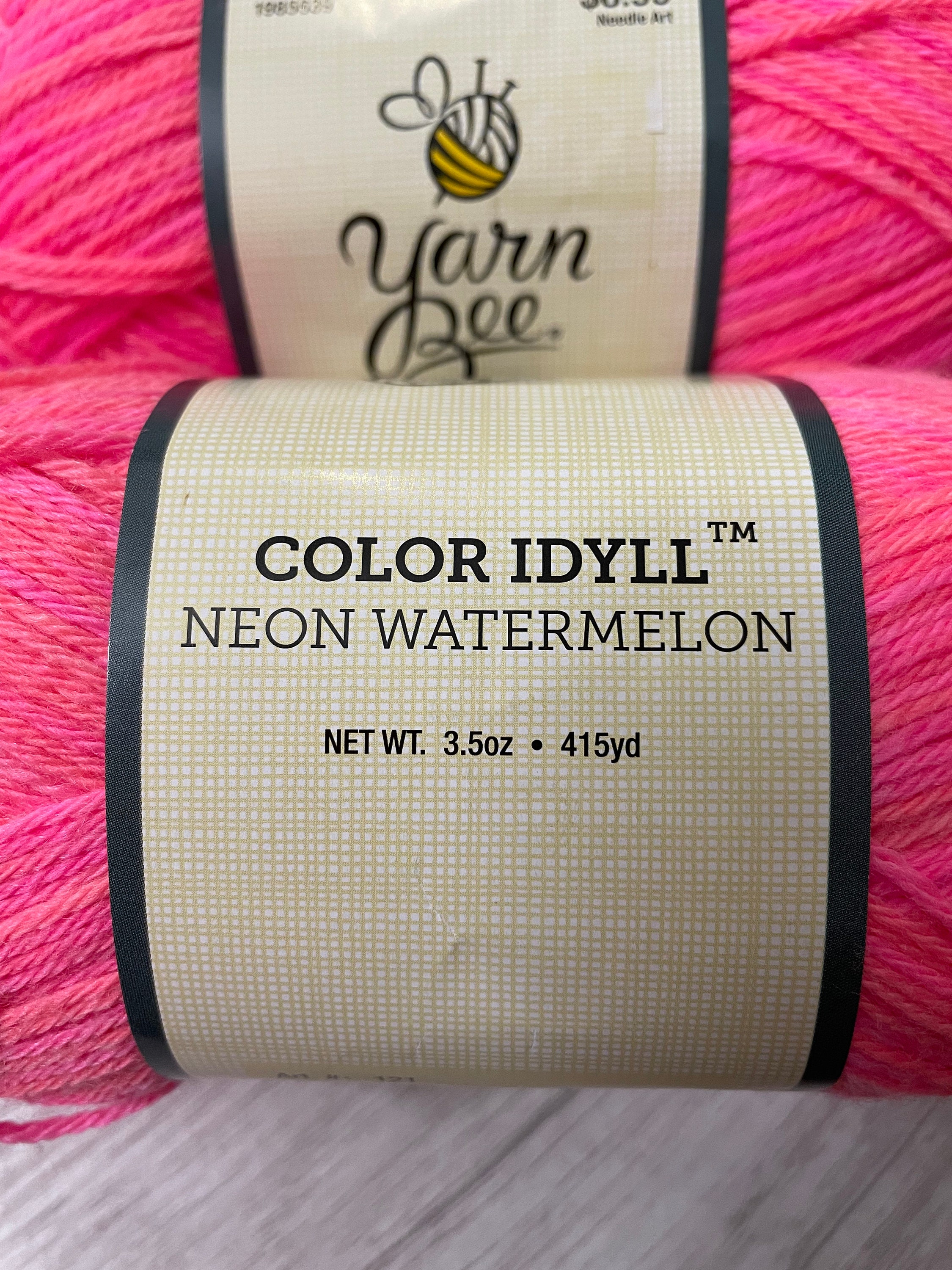 Yarn Bee Color Idyll Wool Blend Yarn Neon Watermelon Etsy