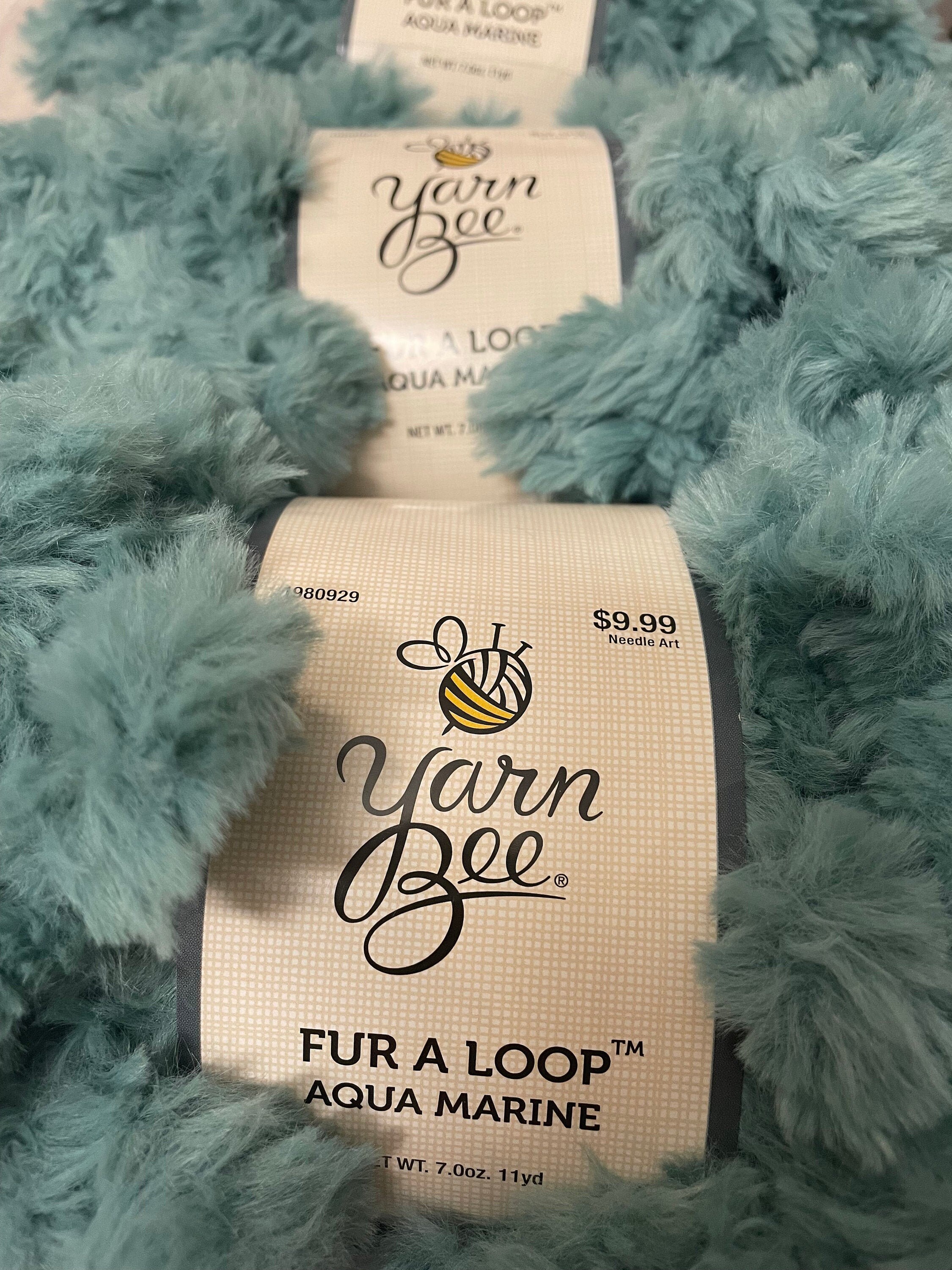 Yarn Bee Fur A Loop Yarn Aqua Marine Etsy