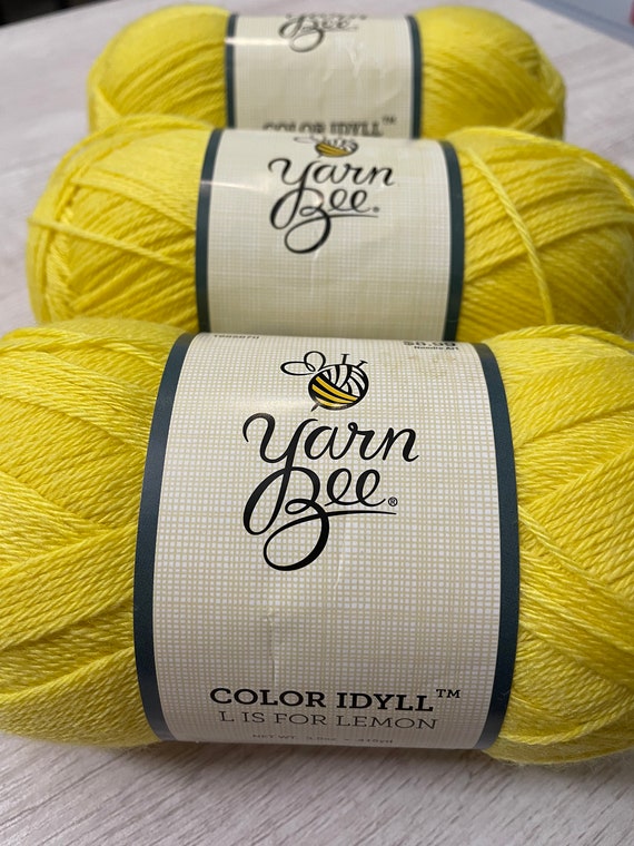 Yarn Bee Color Idyll Wool Blend Yarn L is for Lemon Etsy