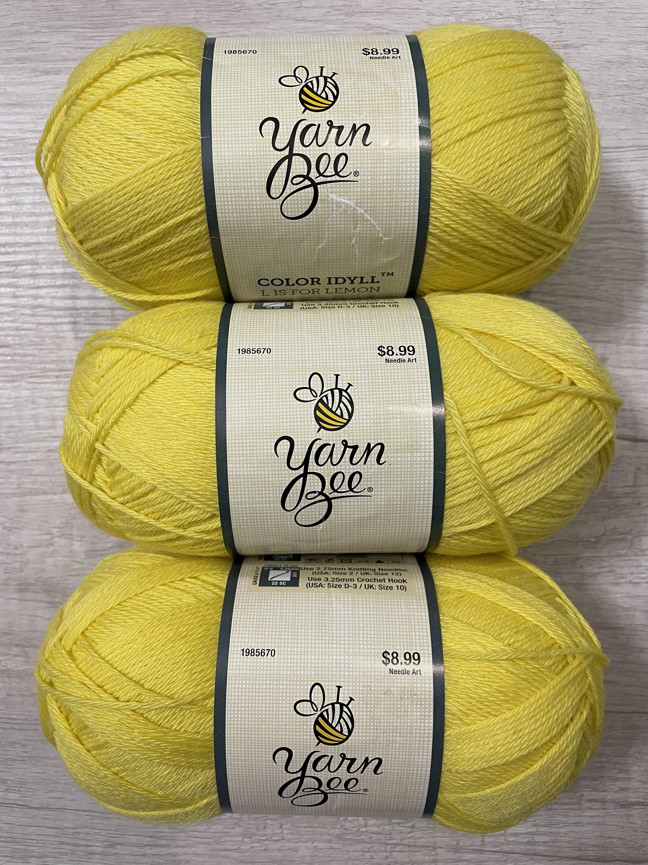 Yarn Bee Color Idyll Wool Blend Yarn L is for Lemon Etsy