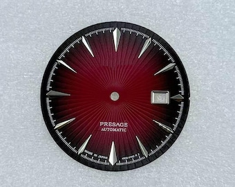 Benutzerdefinierte 35 mm Datum Uhr Zifferblatt Sunburst Textur für NH35 Automatikwerk Personalisierte Uhrmacherteile Maßgeschneiderte Logo Zeitmesser Mod Versorgung