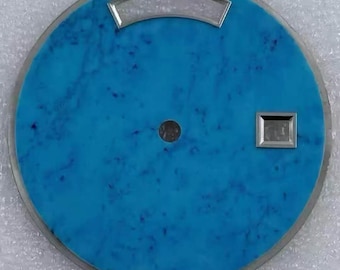 Benutzerdefinierte 31 mm Zifferblatt 8285 Bewegung Naturstein Türkis Blau Goldstone Blank Zifferblatt für Logo Gravur personalisierte Uhrenteile