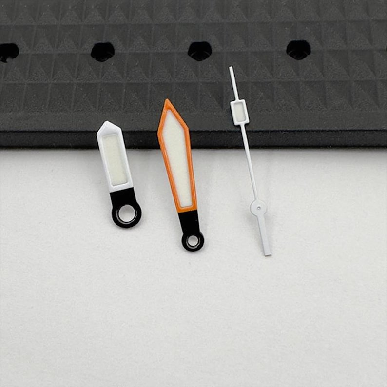 Mod Watch Hands Set for NH35 NH36 NH38 Movement, C3 Super Luminous Hands, Fits 4R 6R 7S26, 13mm Diver Watch Parts Replacement image 3